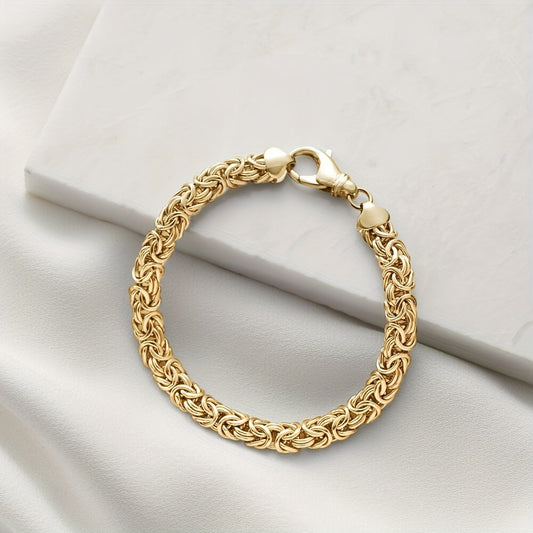 925 Silver High-quality And Fashionable Byzantine Bracelet, Jewelry For, Hip-hop Trend Items, Perfect Father'S Day Gift, Free Exquisite Gift Box