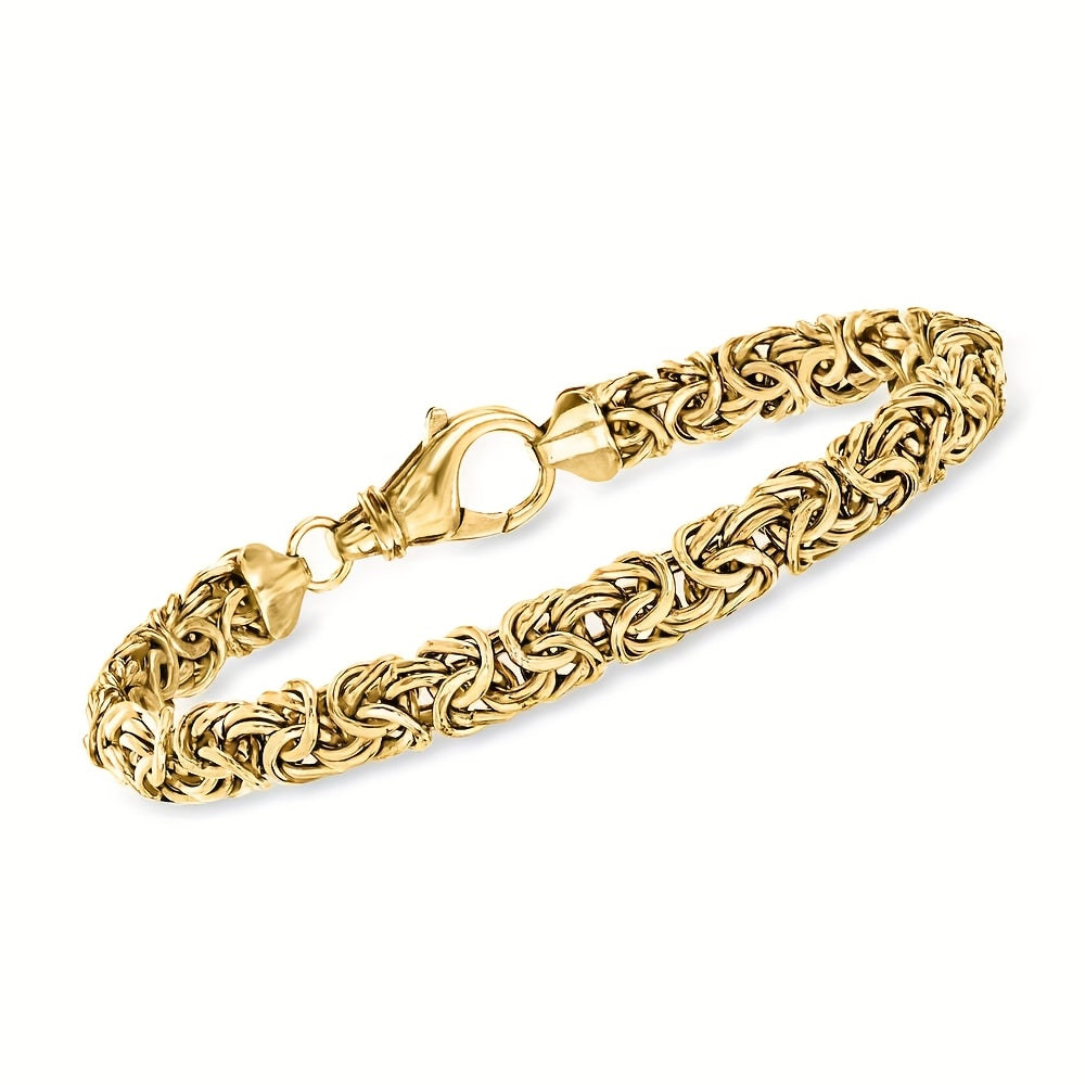 925 Silver High-quality And Fashionable Byzantine Bracelet, Jewelry For, Hip-hop Trend Items, Perfect Father'S Day Gift, Free Exquisite Gift Box