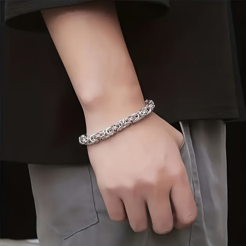 1pc 24g Fashion Grass Rope Bracelet - 925 Silvery Material, Hypoallergenic, Adjustable, Unisex Design, Perfect Engagement, Wedding, Anniversary, Mother'S Day Gift for Relatives and Friends with Elegant Gift Box